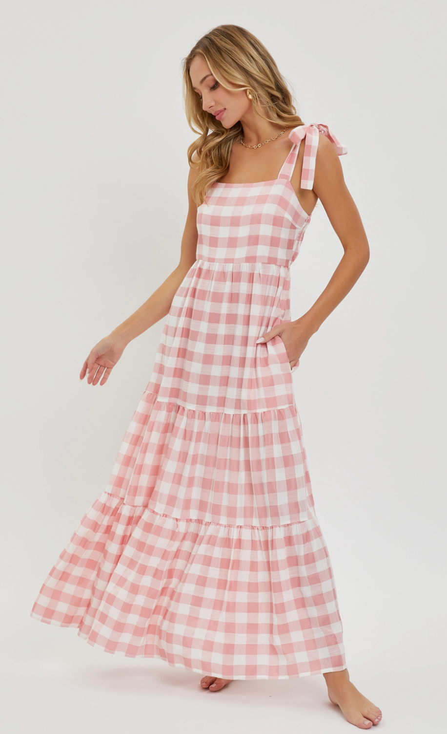 Pink Checkered Dress