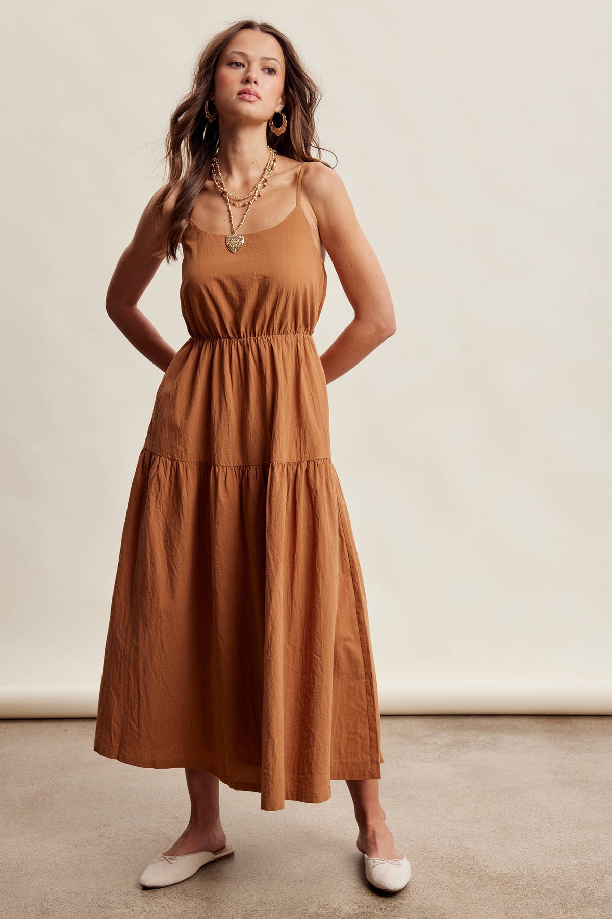 Embroidered Lace Vest & Sleeveless Midi Dress Set LD1651