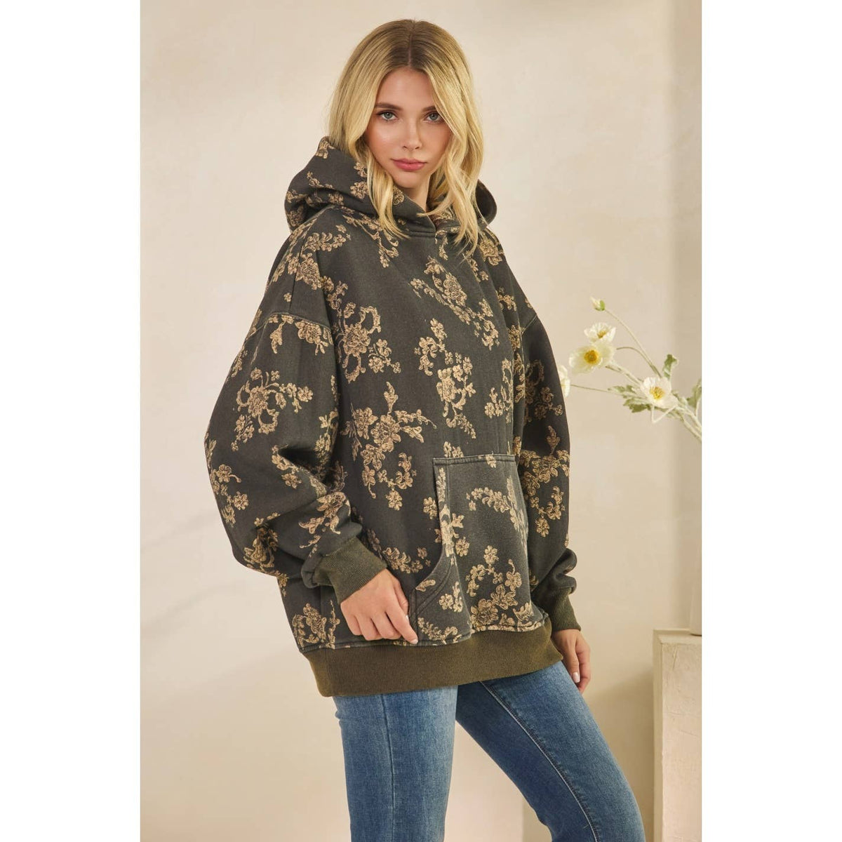 Printed Fleece Hoodie