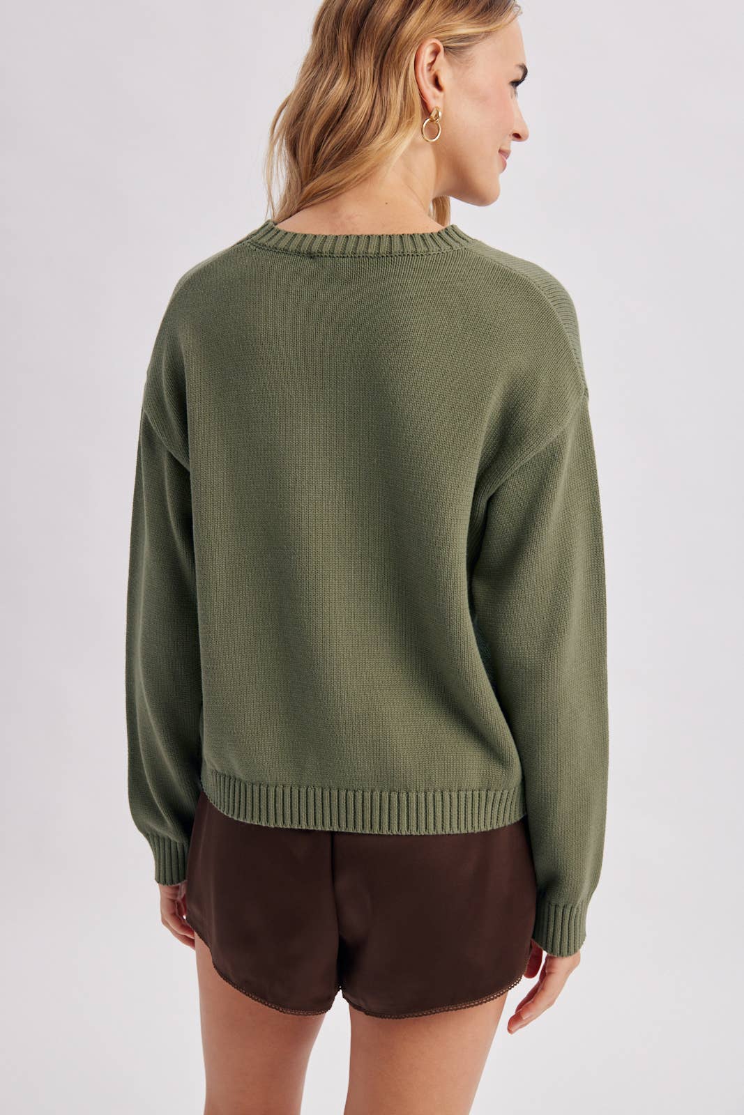 'FISH' GRAPHIC COASTAL CREWNECK SWEATER / WL25-12103