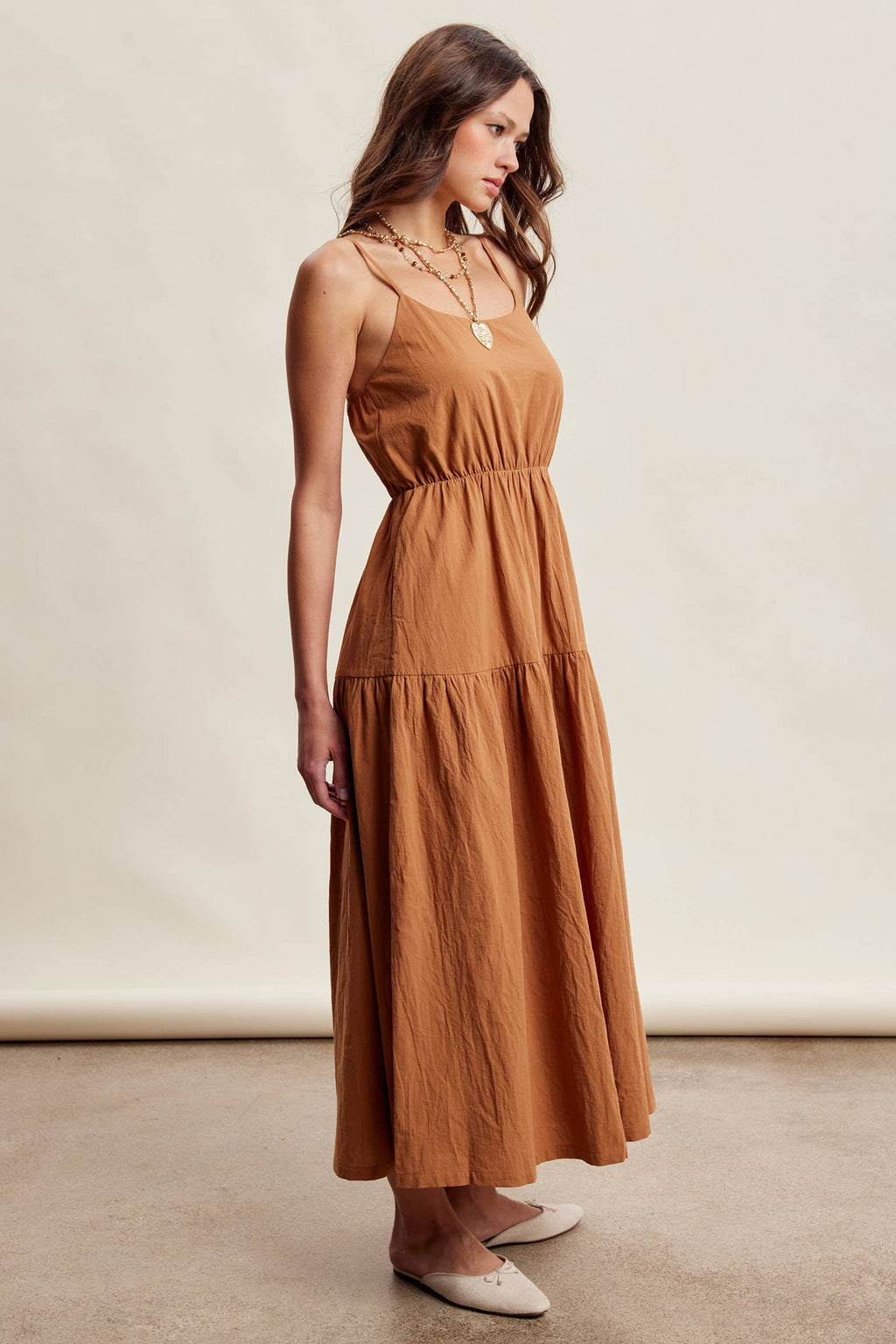 Embroidered Lace Vest & Sleeveless Midi Dress Set LD1651