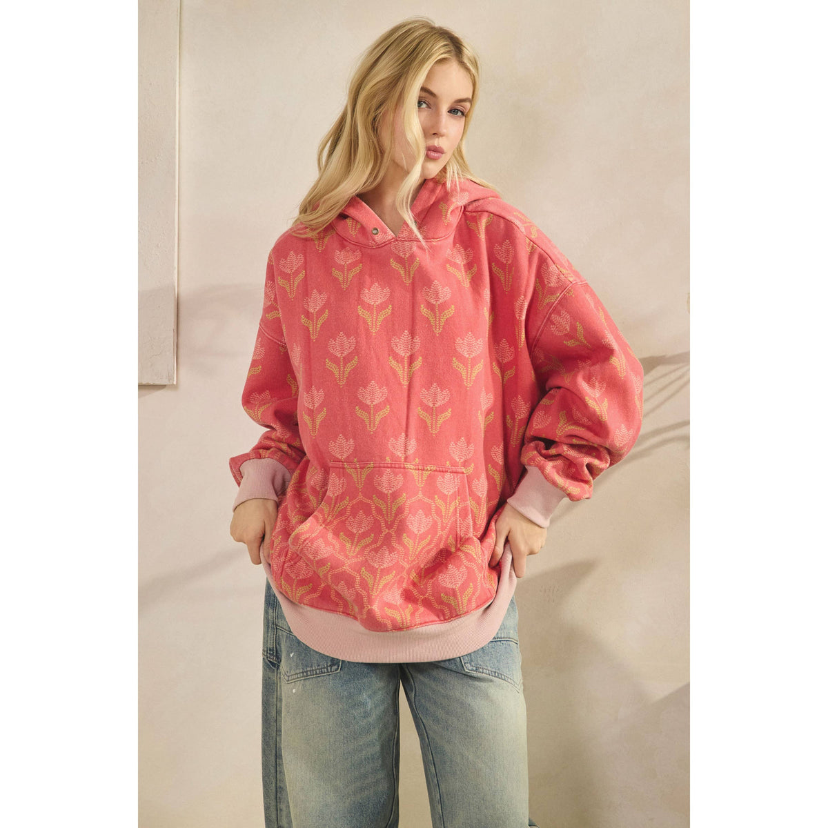 Printed Fleece Hoodie