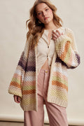 Rainbow Hand-Crochet Open Cardigan LSW0620