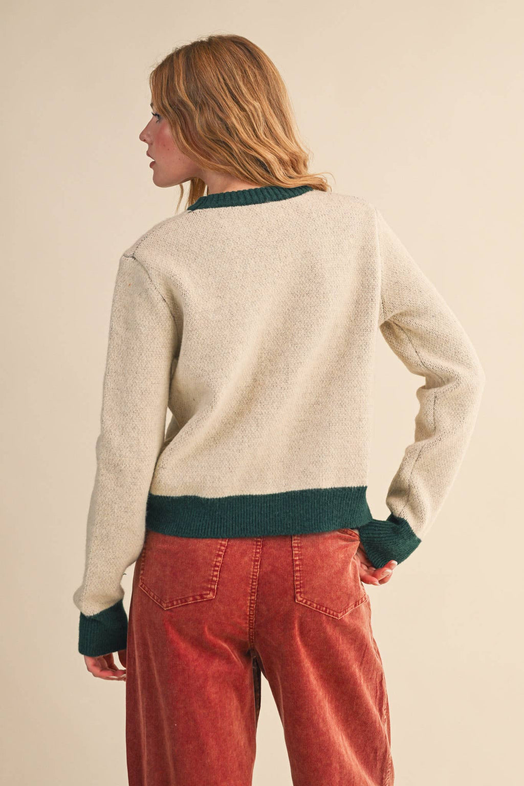 FLORAL KNIT SWEATER MSW11218