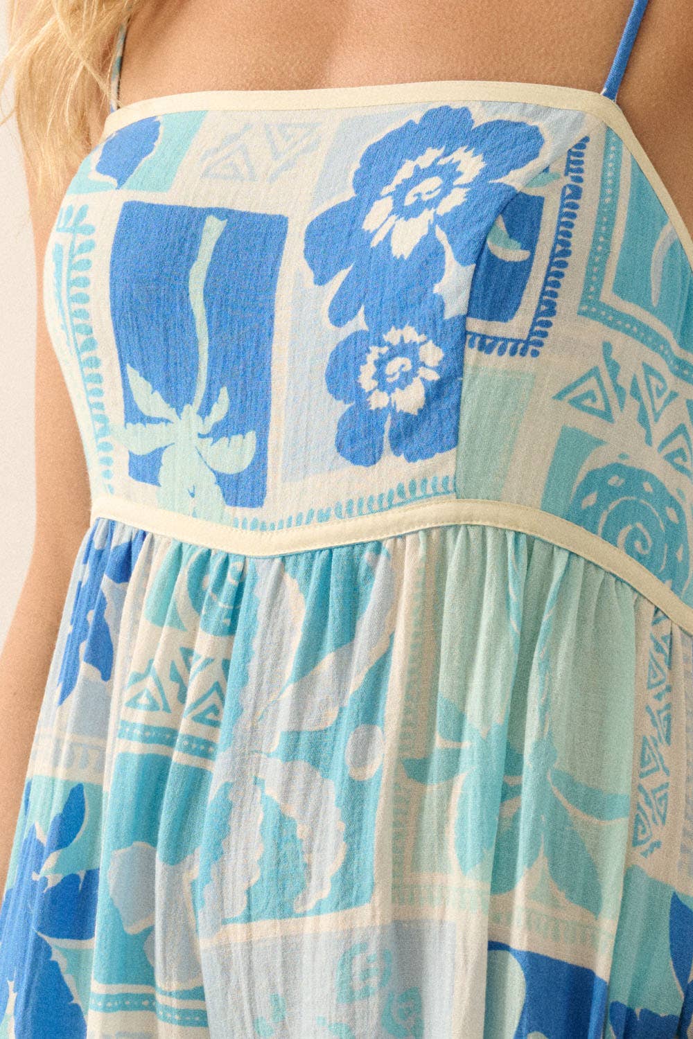 Tropical Floral Ruffled Wide-Leg Cami Jumpsuit