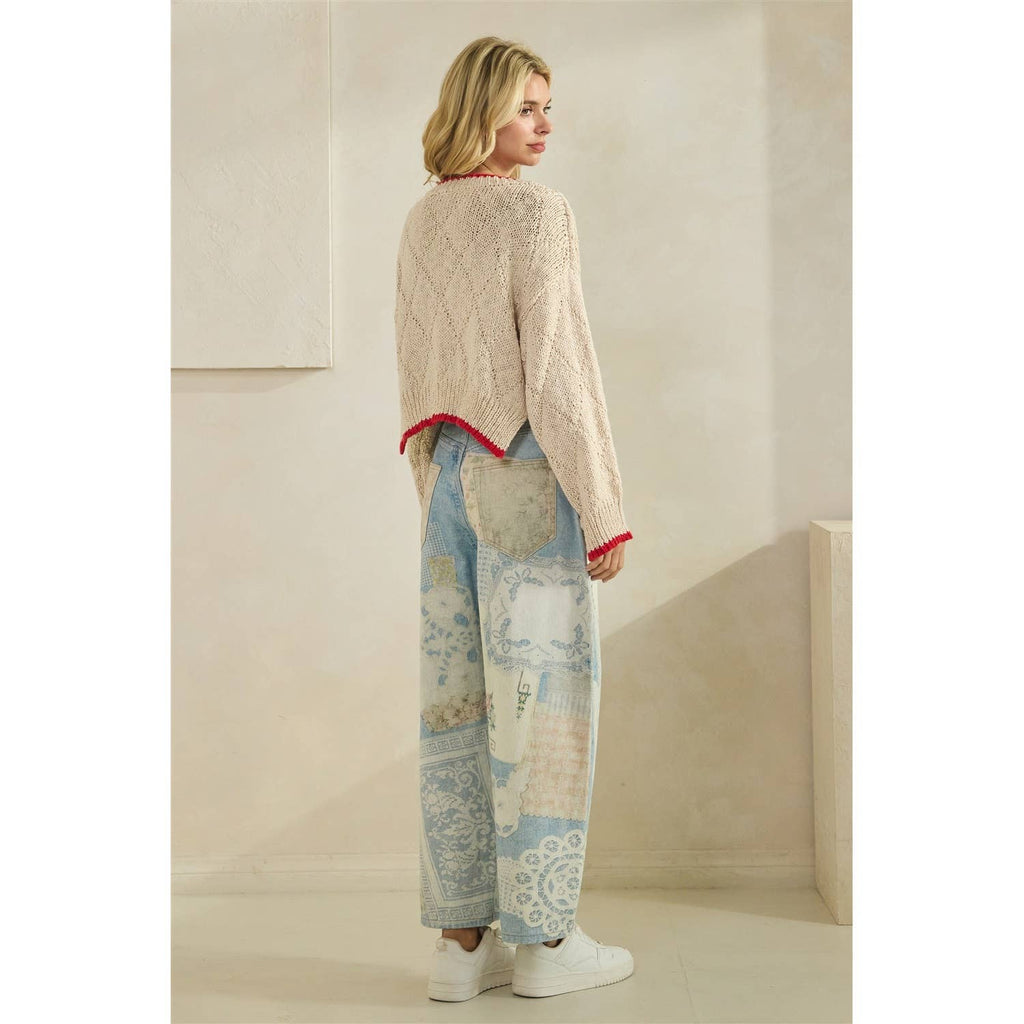 Printed Knitted Sweater