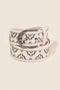Embroidered Flower Decor Belt