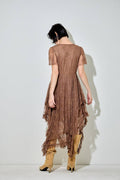 EMBELLISHED LACE HEM DRESS