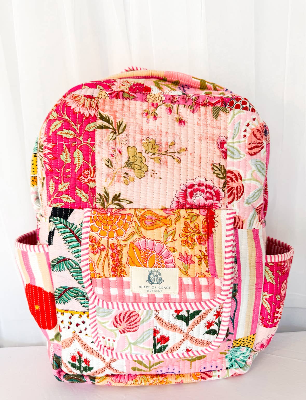 Pink City Patchwork | Quilted Backpack