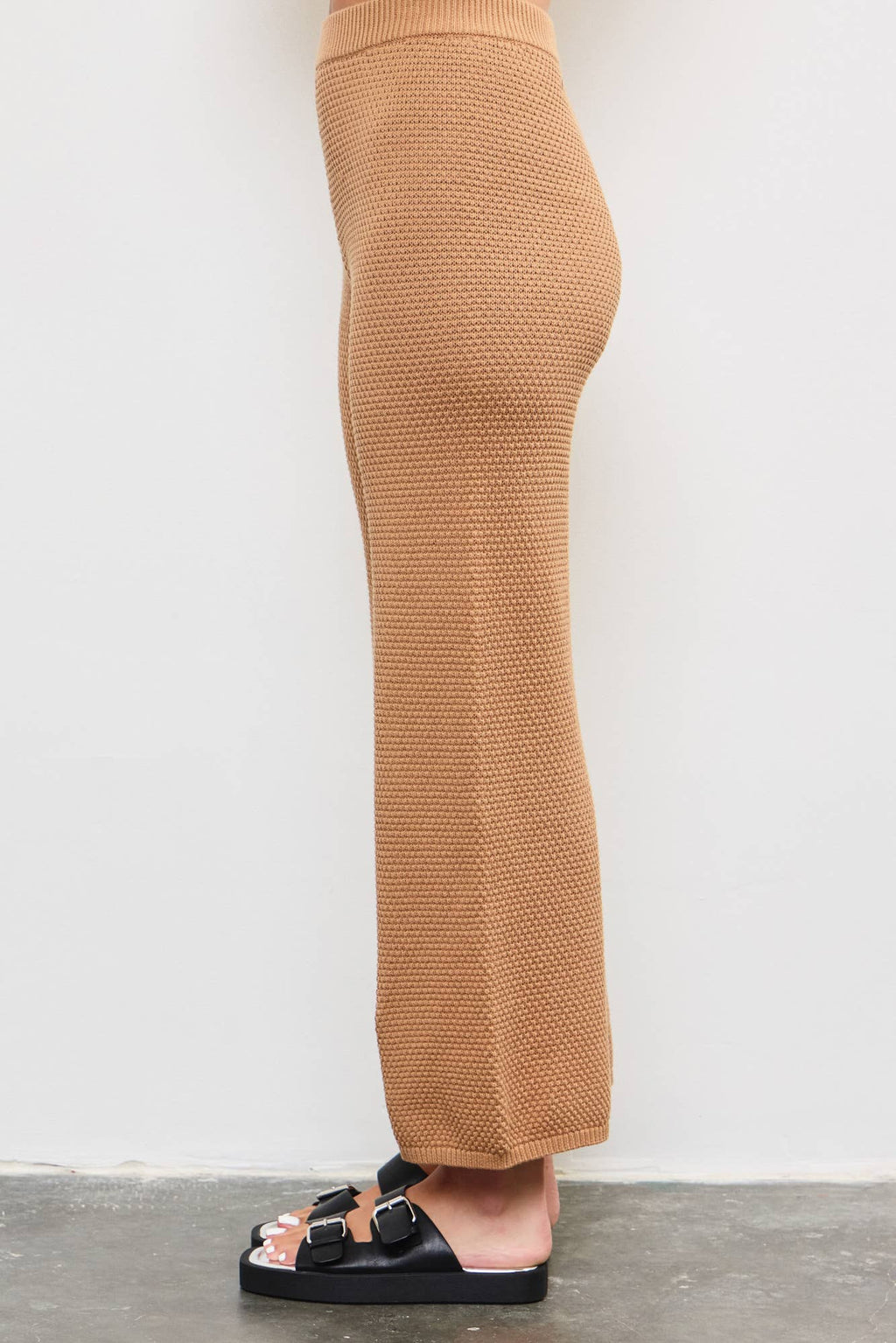 KNIT WIDE LEG PANTS
