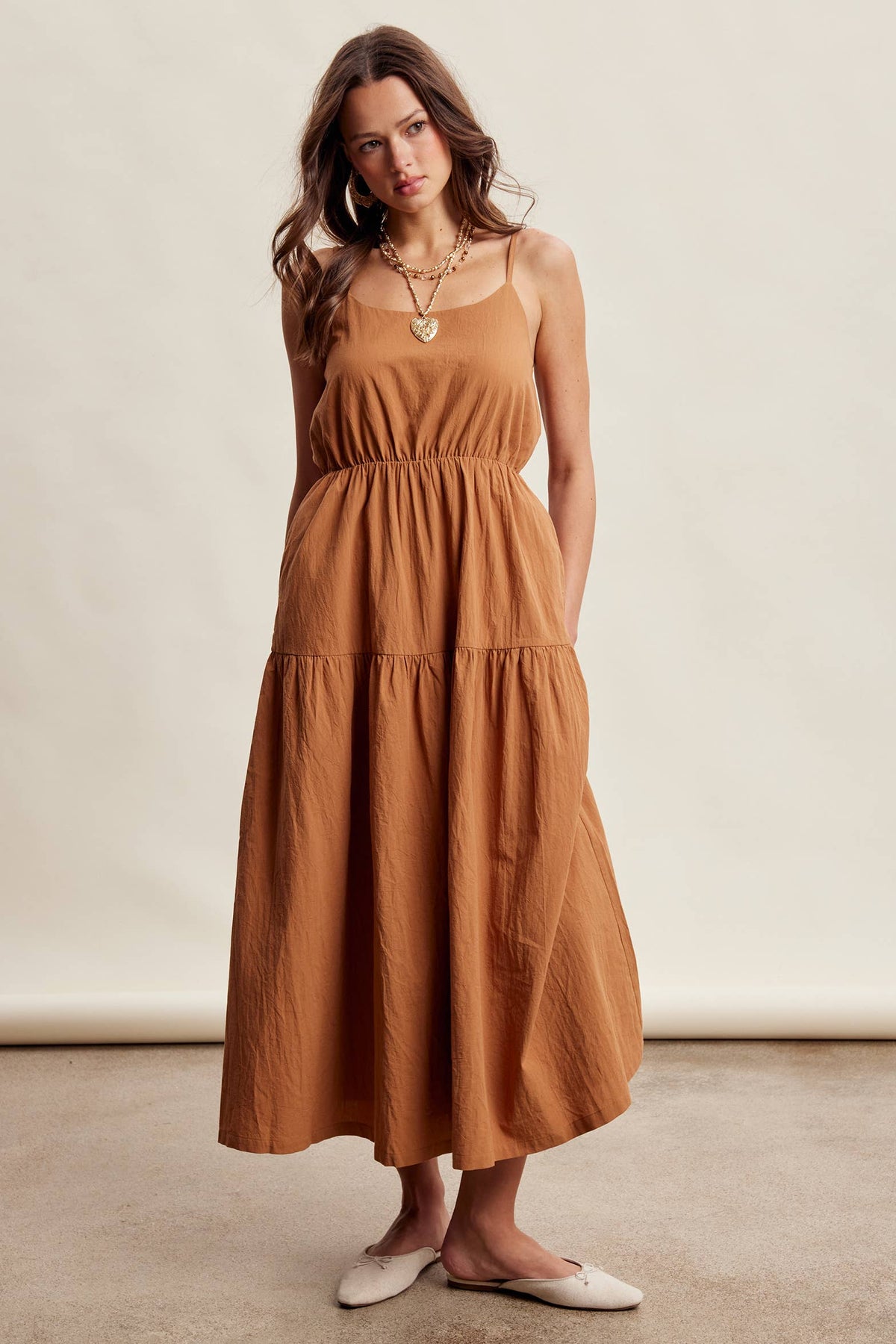 Embroidered Lace Vest & Sleeveless Midi Dress Set LD1651