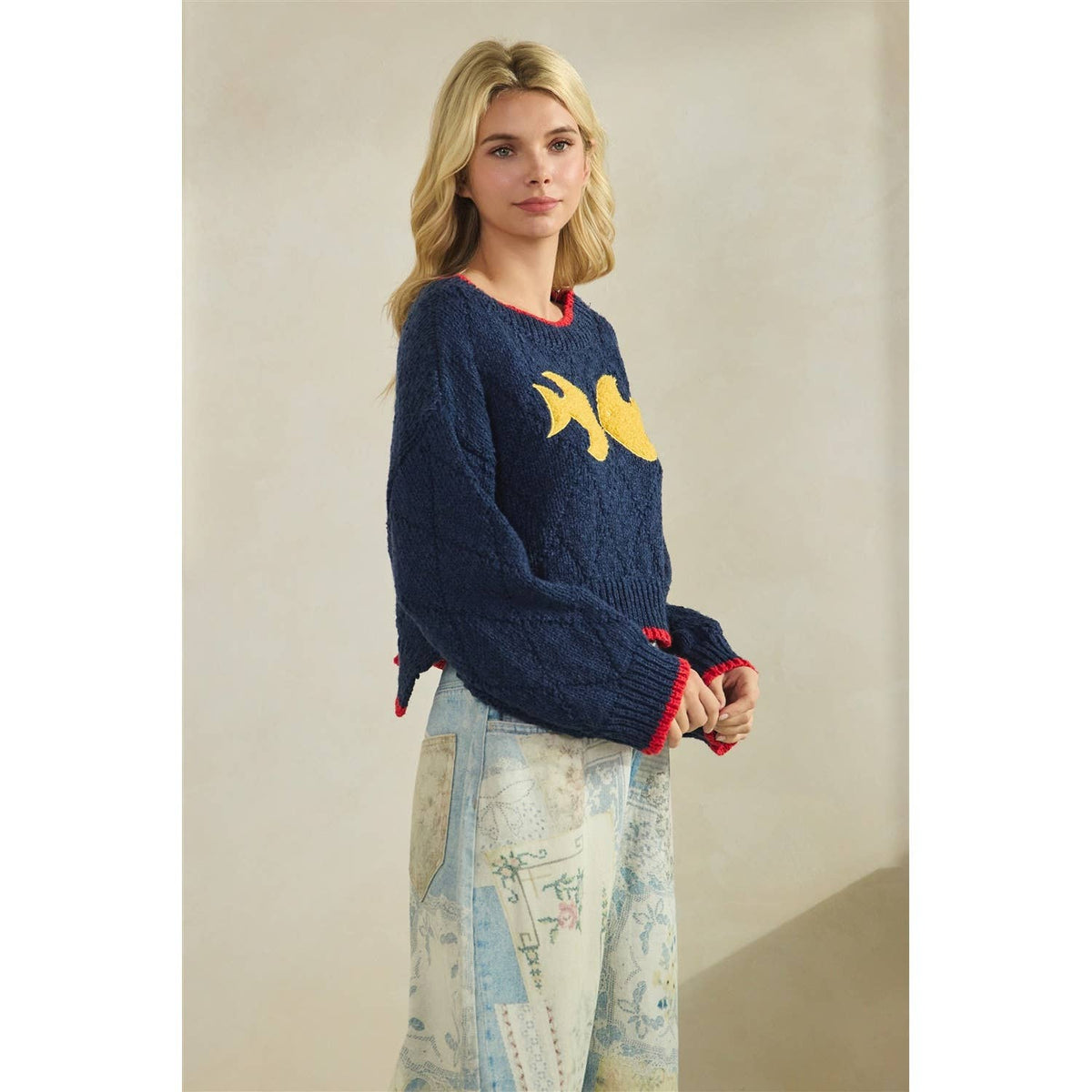 Printed Knitted Sweater
