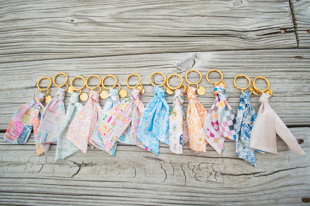 Ivory Tides Satin Keychain