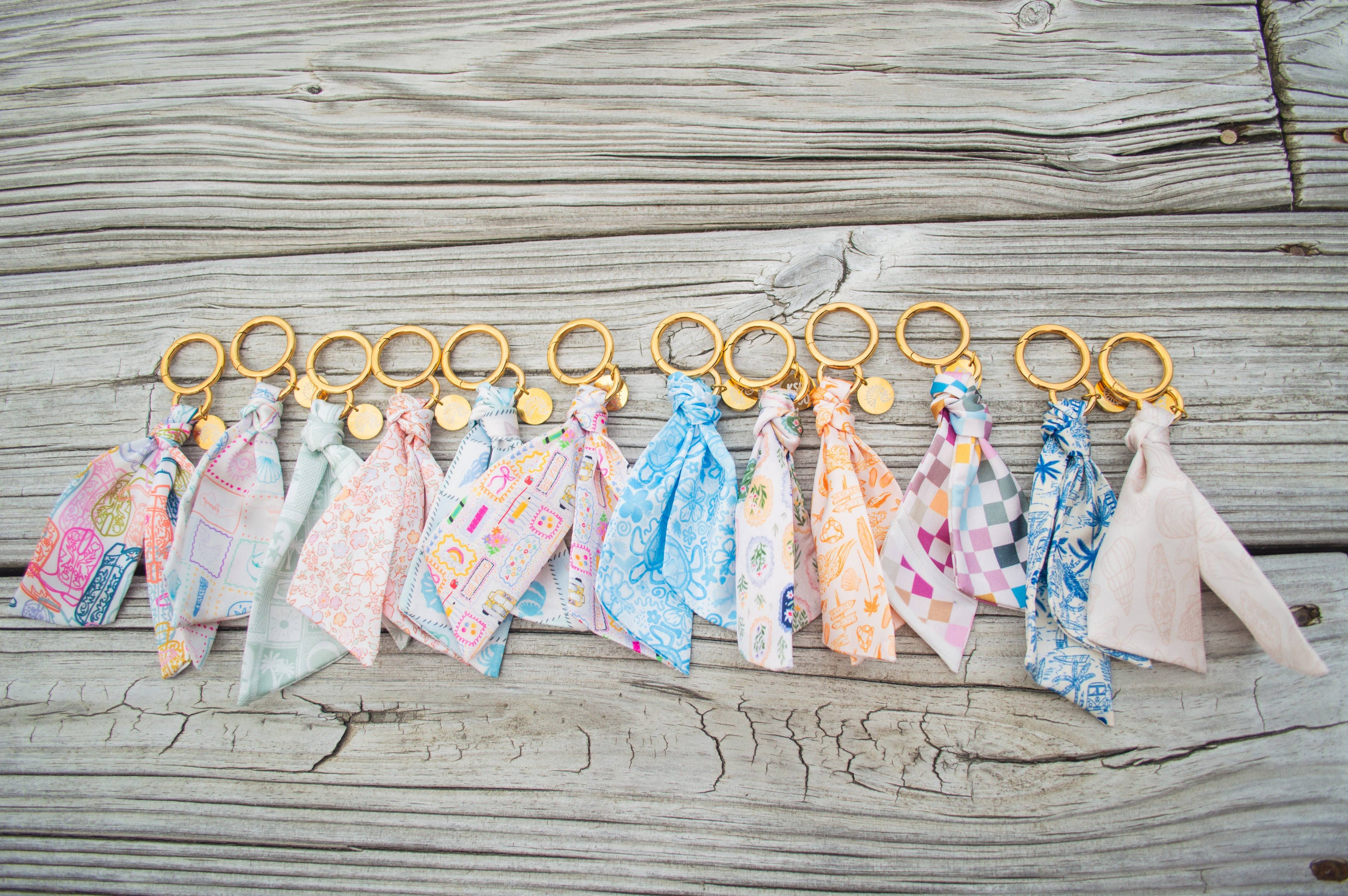 Ivory Tides Satin Keychain