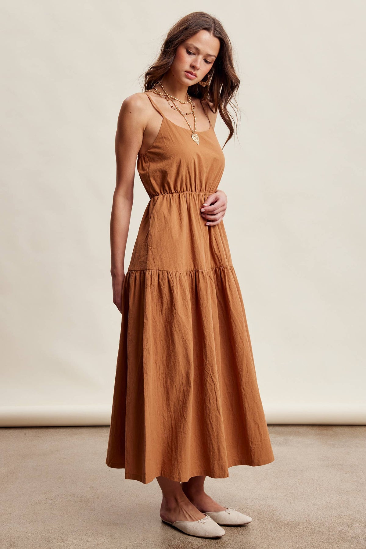 Embroidered Lace Vest & Sleeveless Midi Dress Set LD1651
