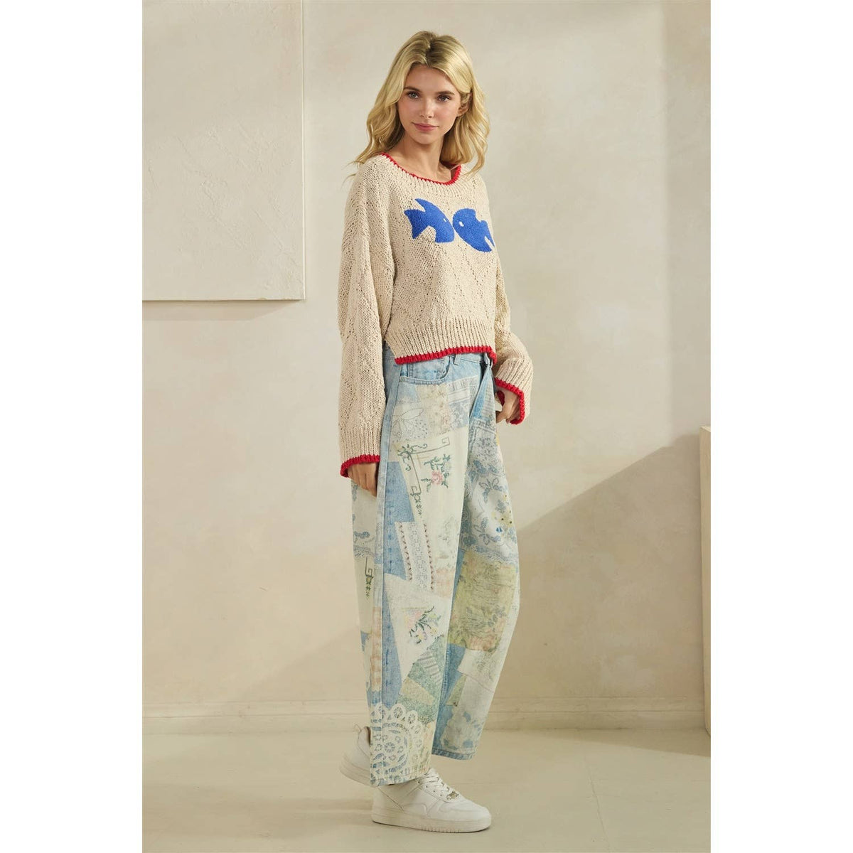 Printed Knitted Sweater