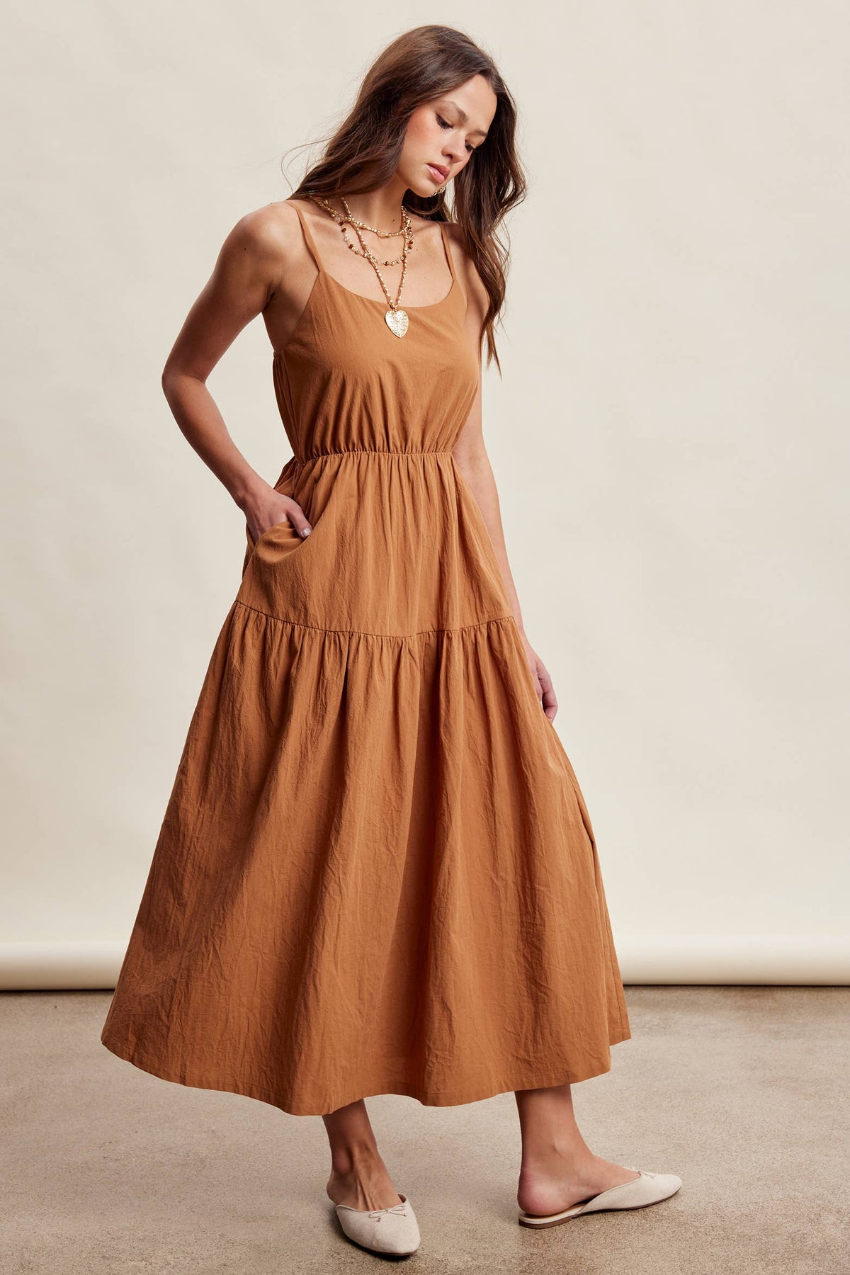 Embroidered Lace Vest & Sleeveless Midi Dress Set LD1651