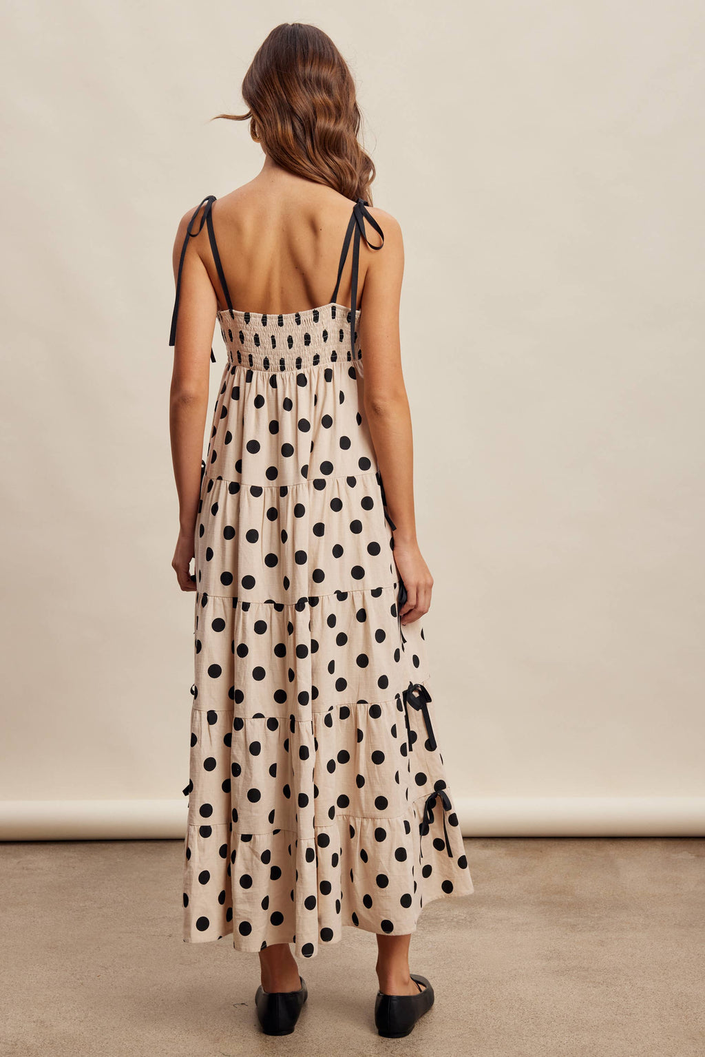 Polka Dot Tiered Maxi Dress LD1634