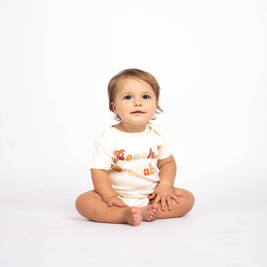 Beach Babe Summer Cotton Baby Onesie Bodysuit