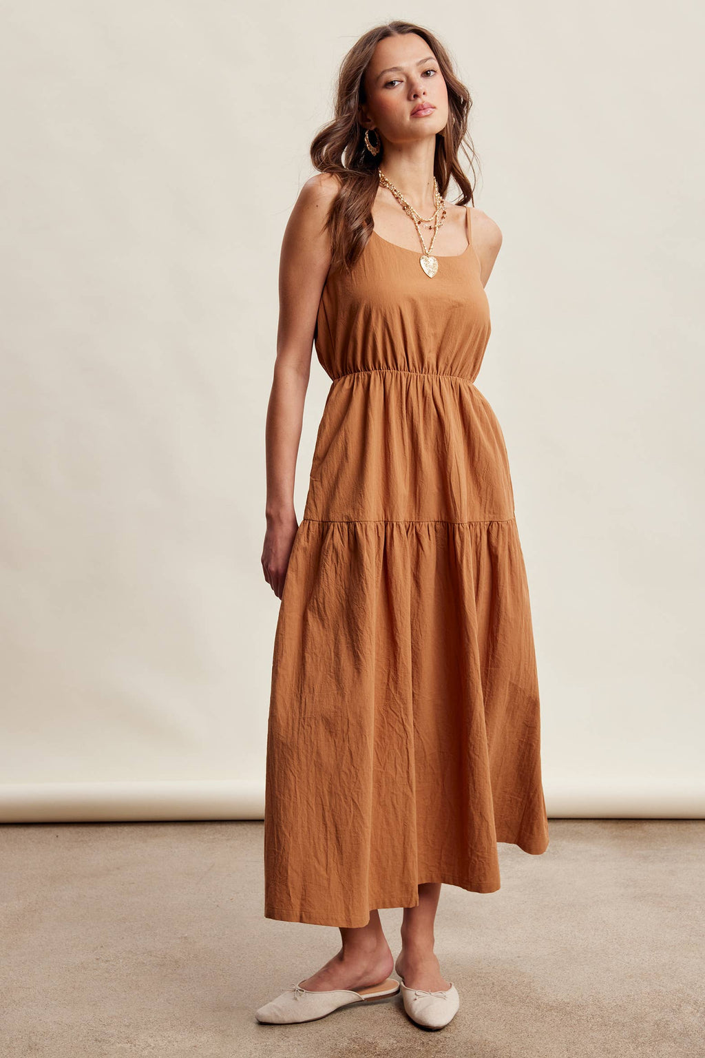 Embroidered Lace Vest & Sleeveless Midi Dress Set LD1651