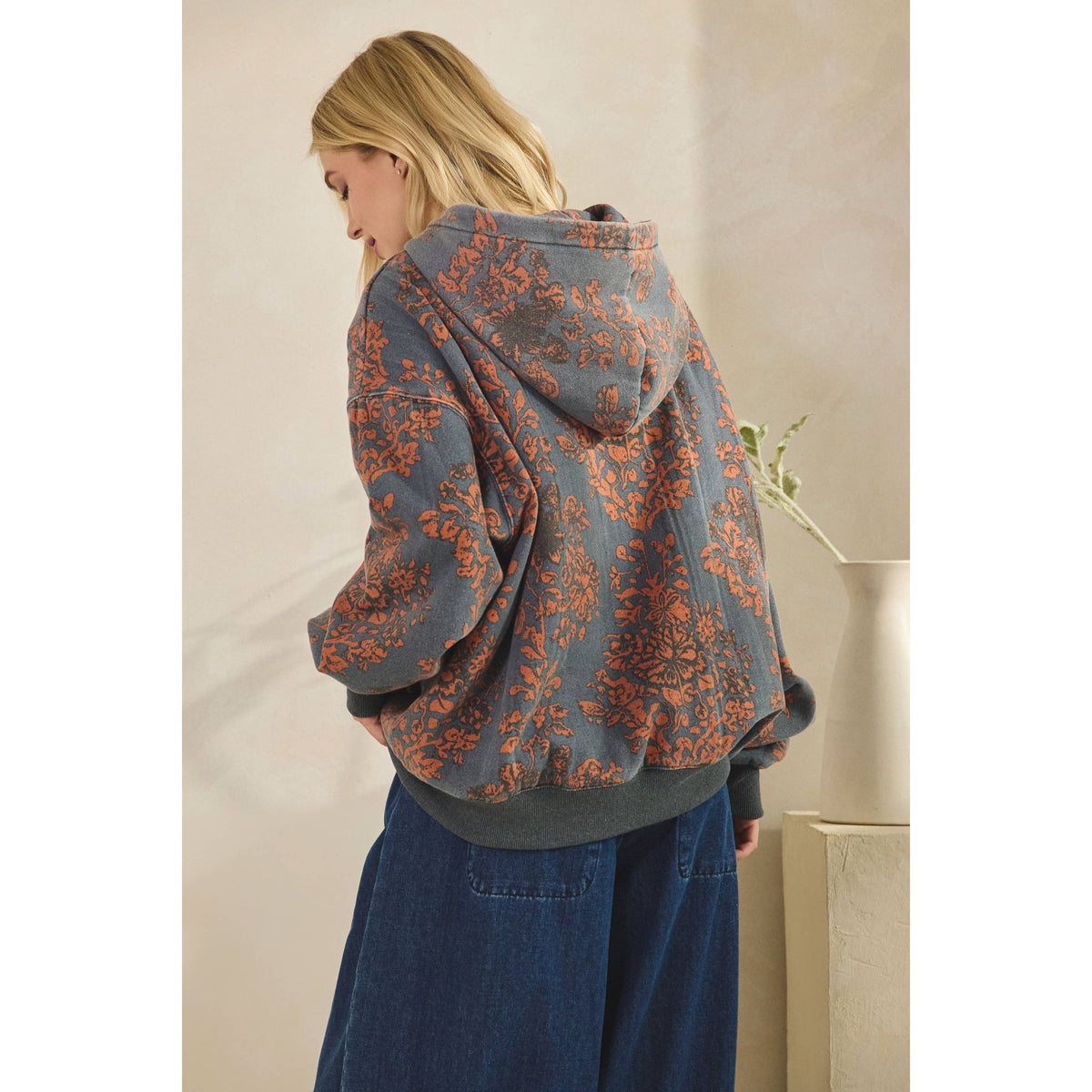Printed Fleece Hoodie