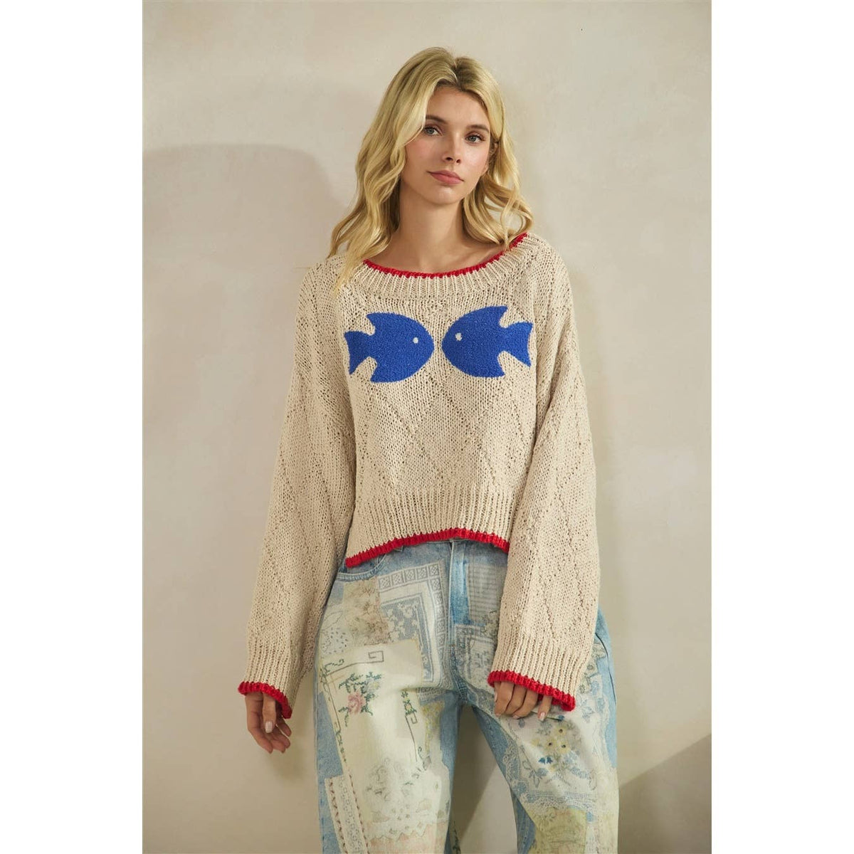 Printed Knitted Sweater