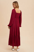 BOW SATIN MAXI DRESS