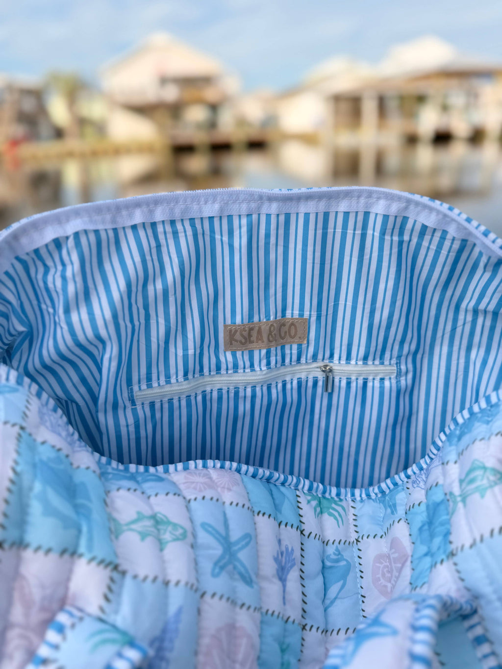 Coastal Quilted Duffle Bags