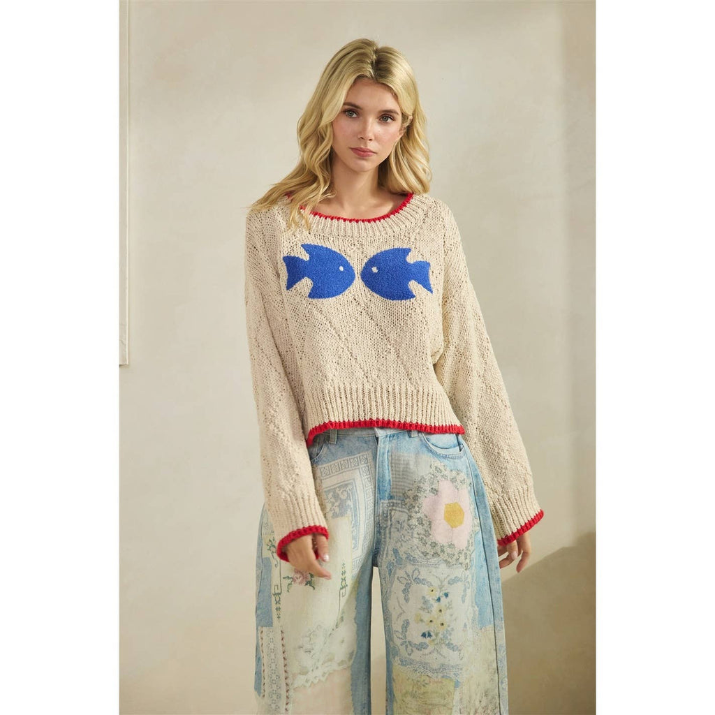 Printed Knitted Sweater