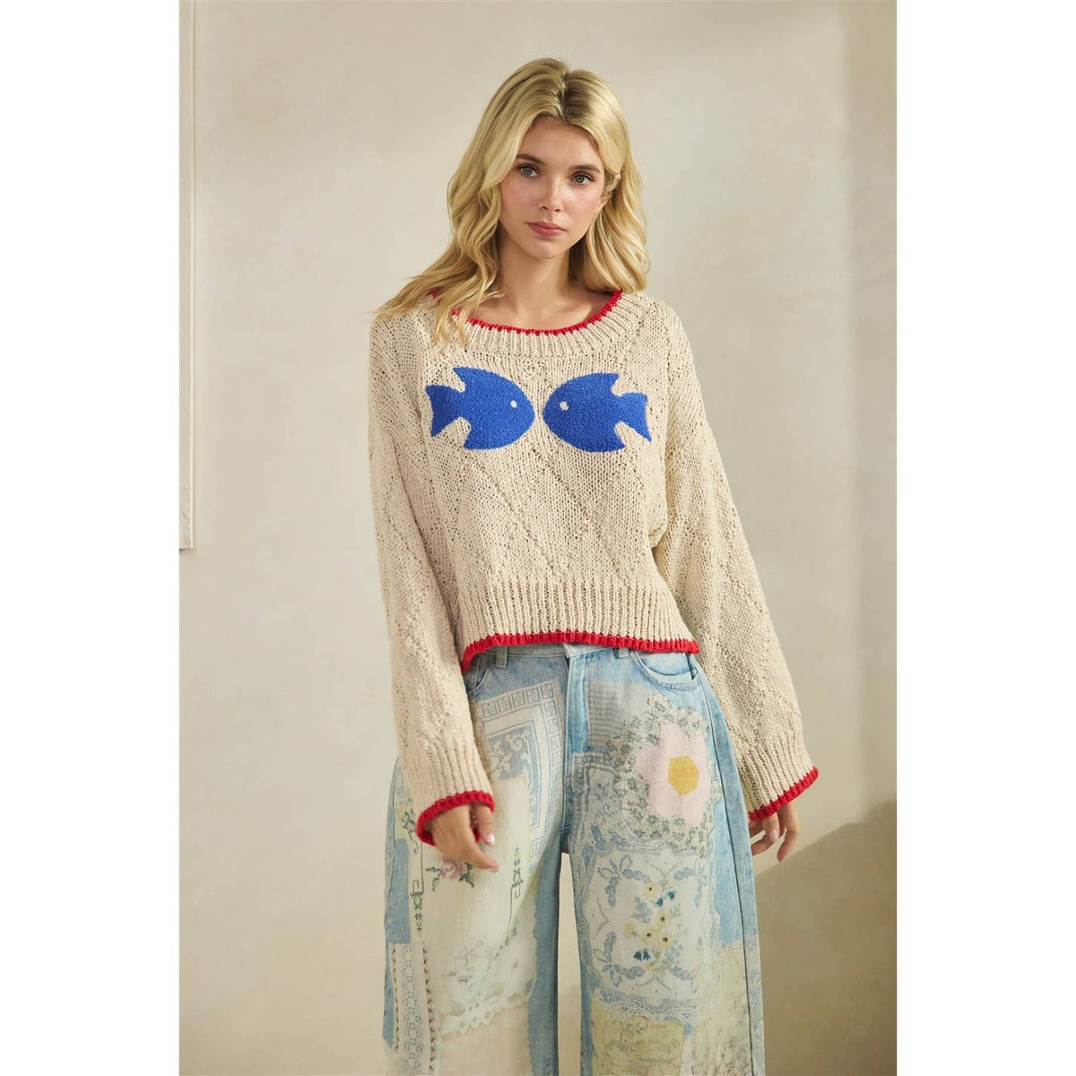 Printed Knitted Sweater