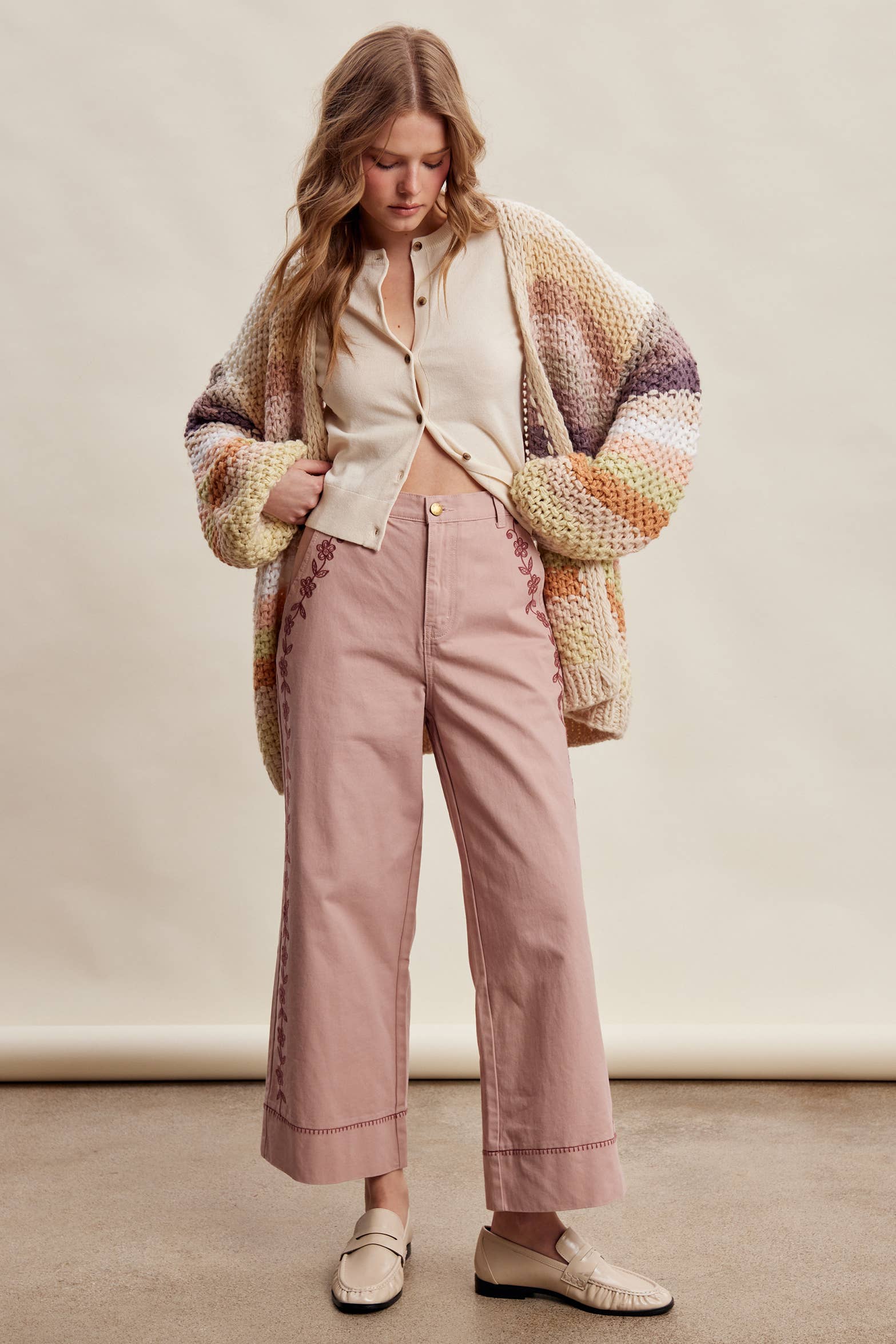 Rainbow Hand-Crochet Open Cardigan LSW0620