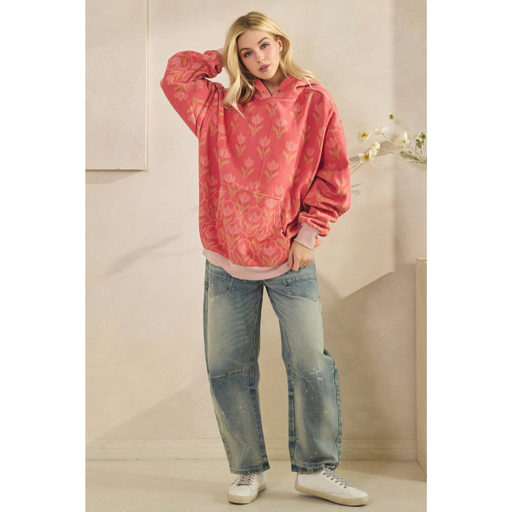 Printed Fleece Hoodie