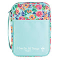 Bible Cover Floral I Can Do All Large