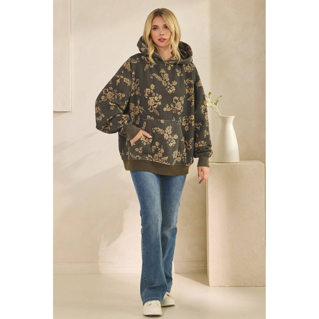 Printed Fleece Hoodie
