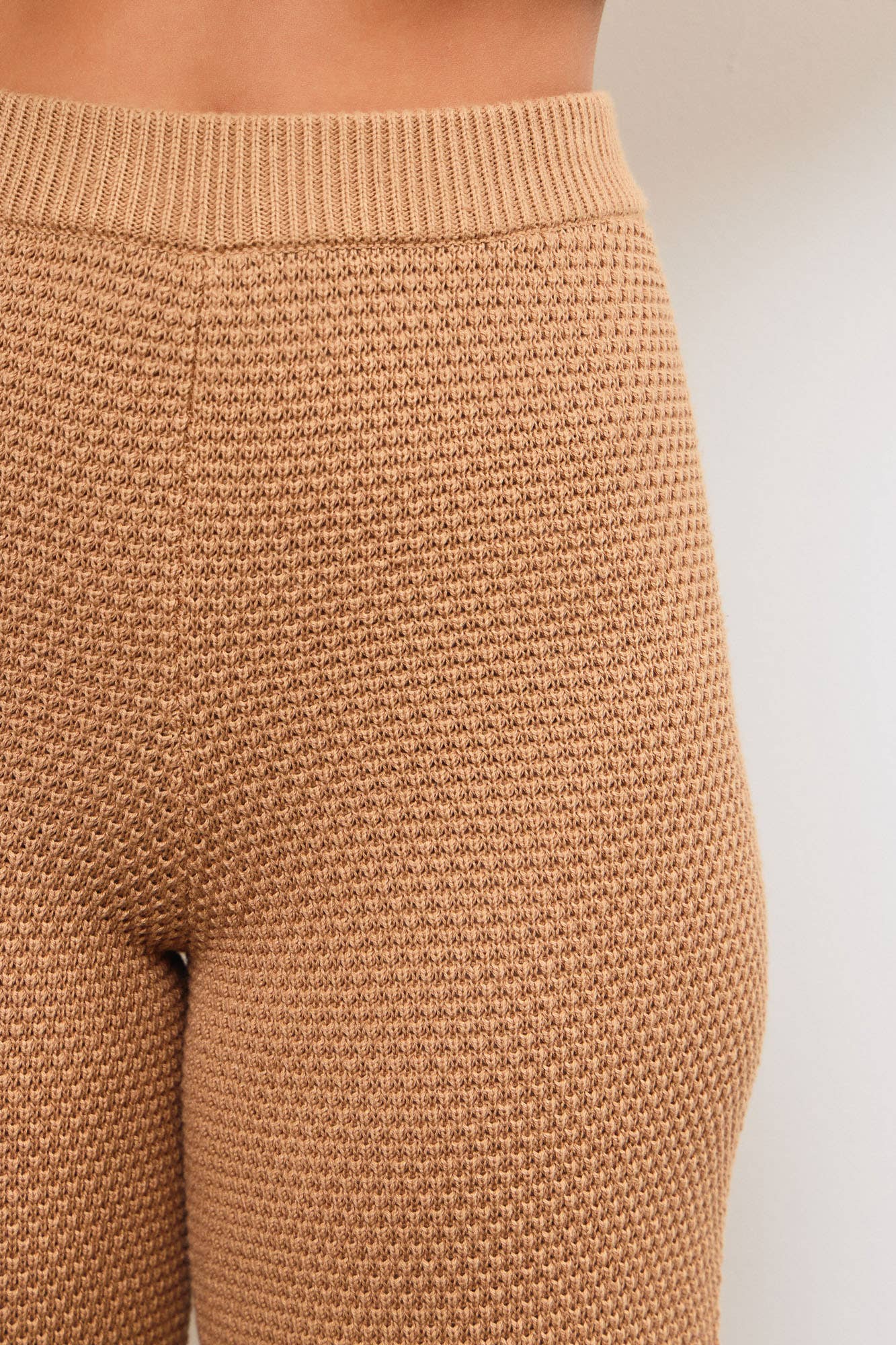KNIT WIDE LEG PANTS