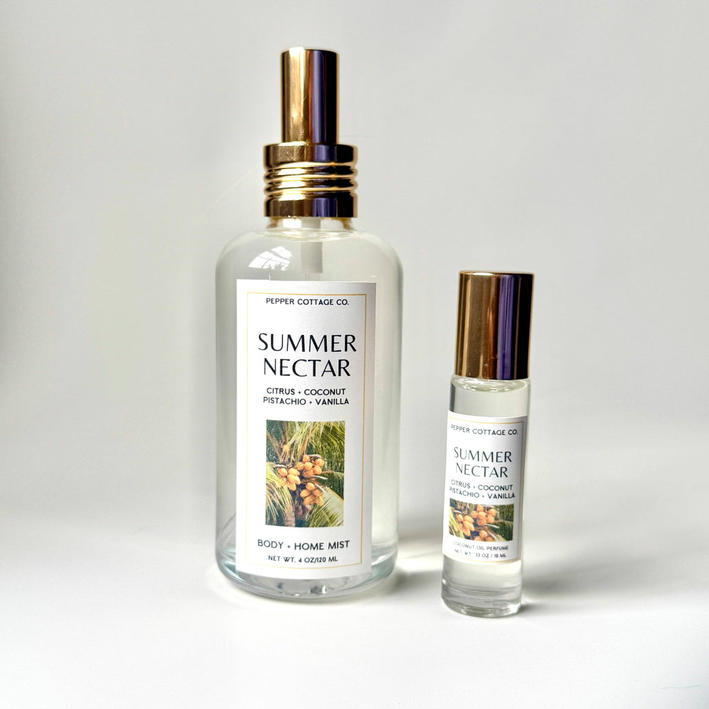 Summer Nectar 4 oz Body & Home Mist | Citrus + Coconut + Pistachio + Vanilla