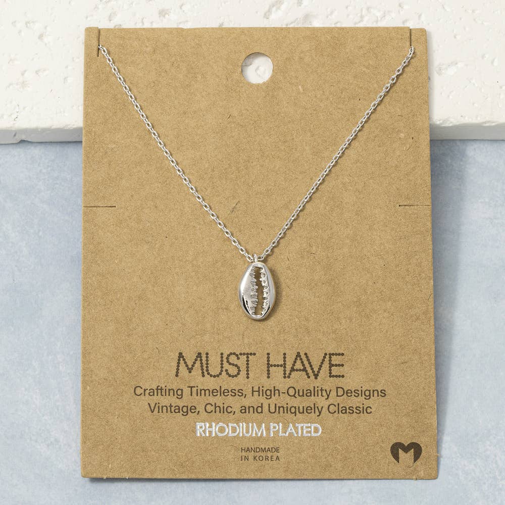 18K Gold Dipped Cowrie Shell Pendant Necklace