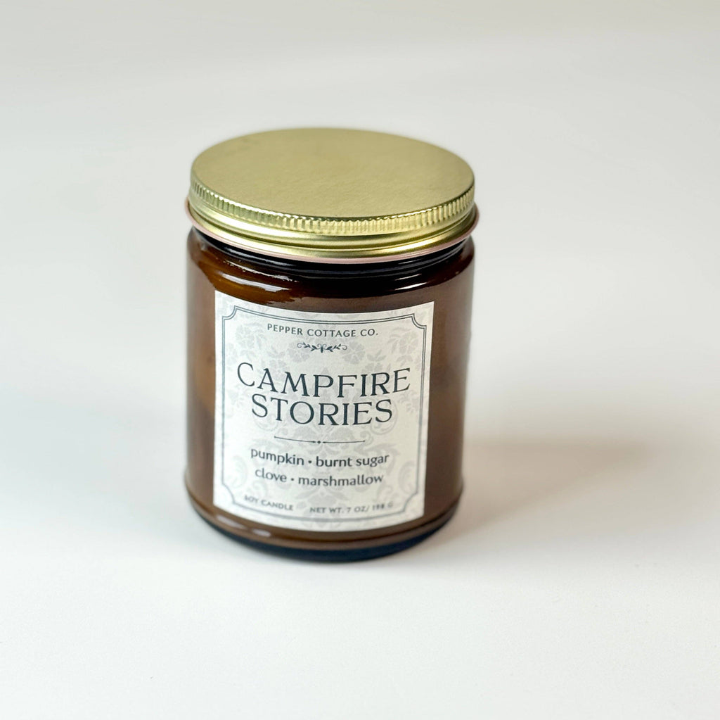 Campfire Stories - Pumpkin, Burnt Sugar, Clove, Marshmallow 7 oz Soy Fall Candle