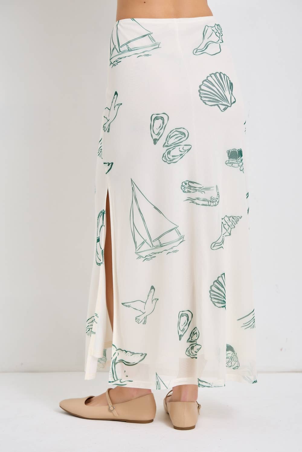 SEA LIFE PRINT MIDI SKIRT