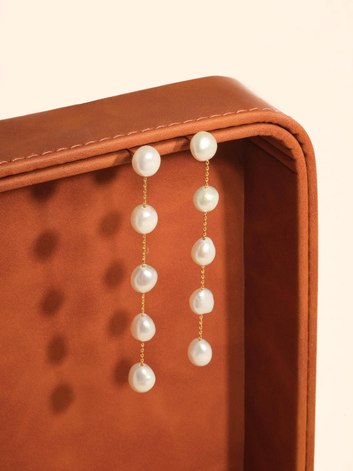 Ornella 18K Gold Vintage Freshwater Pearl Drop Earrings