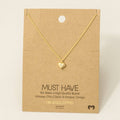 Gold Dipped Mini Heart Pendant Necklace