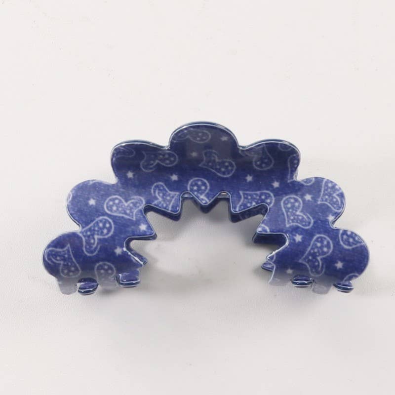 VINTAGE PORCELAIN STYLE HALF MOON HAIR CLAW CLIPS | 40H900