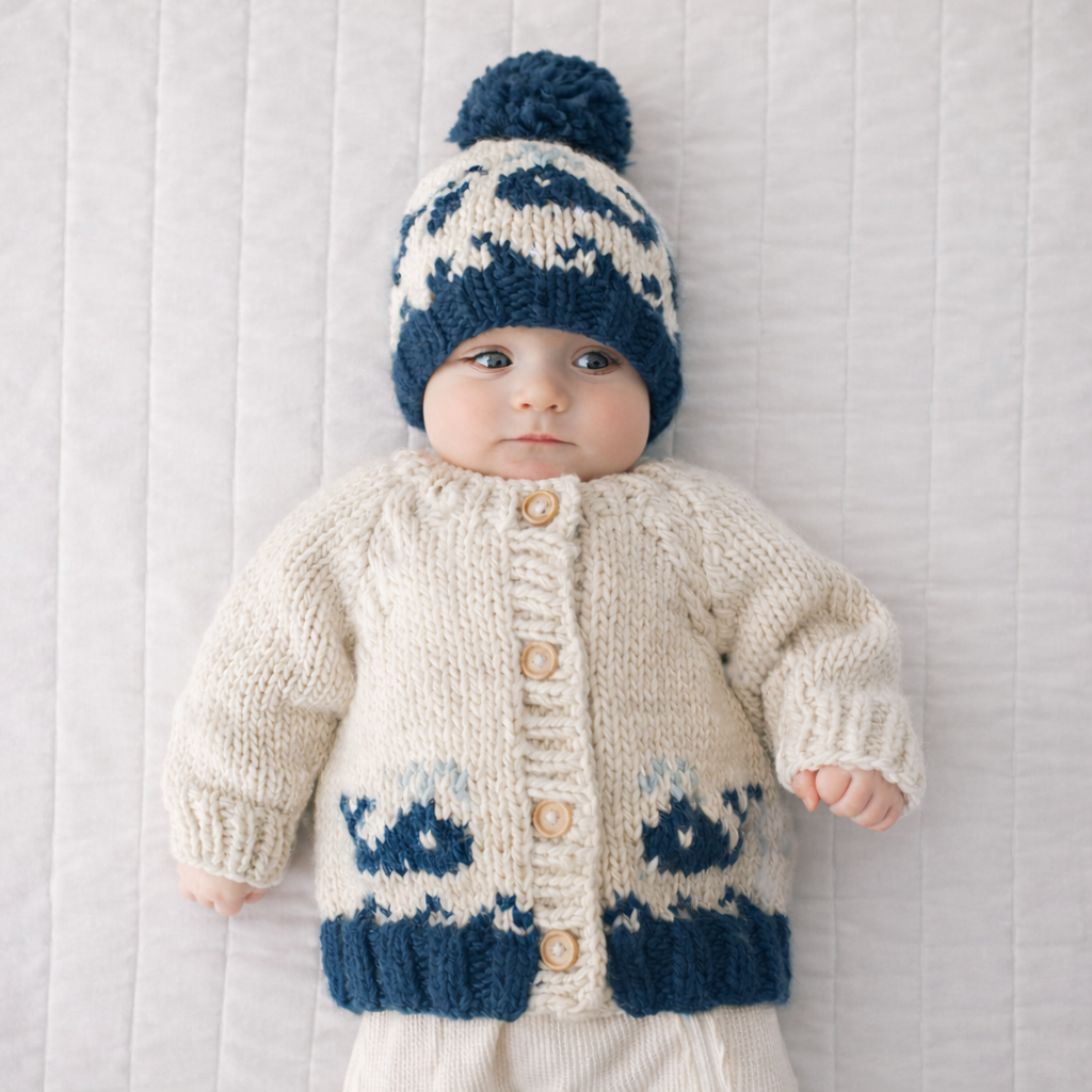 Whale Cardigan Sweater for Baby & Toddler